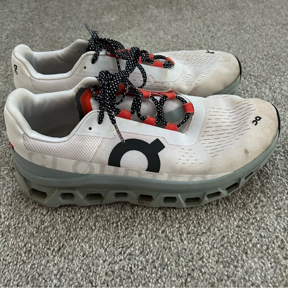 On Cloudmonsters running shoes frost surf color - Men’s size 9 Women’s size 10.5